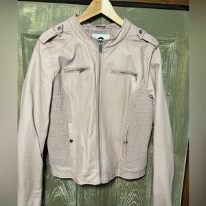 Guess Light Pink Leather Jacket